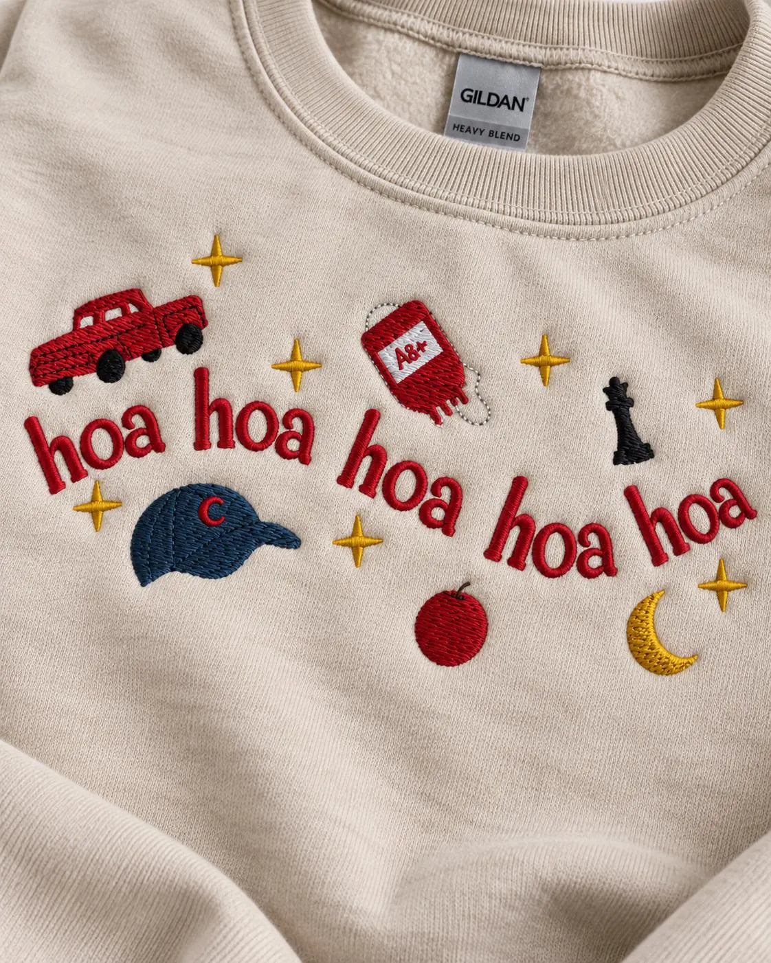 Hoa Hoa Hoa Embroidered Sweatshirt Twilight Inspired Crewneck Forks Vampire Fall Gift