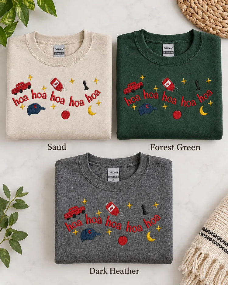 Hoa Hoa Hoa Embroidered Sweatshirt Twilight Inspired Crewneck Forks Vampire Fall Gift