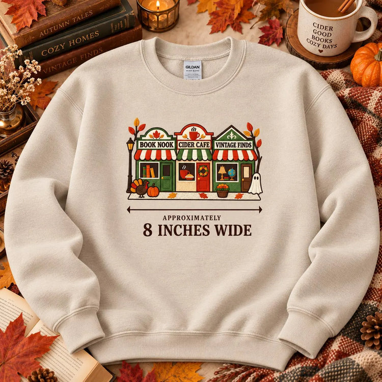 Bookish Fall Sweatshirt Embroidered Autumn Bookstore Crewneck Cozy Reader Gift