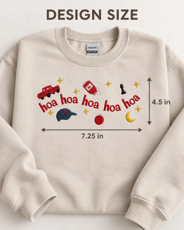 Hoa Hoa Hoa Embroidered Sweatshirt Twilight Inspired Crewneck Forks Vampire Fall Gift