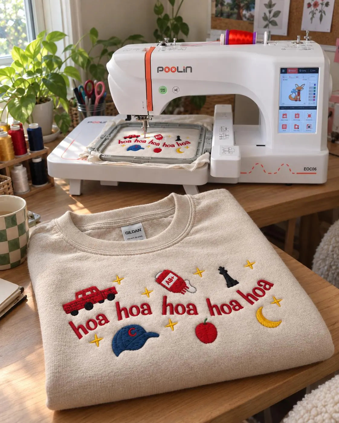 Hoa Hoa Hoa Embroidered Sweatshirt Twilight Inspired Crewneck Forks Vampire Fall Gift