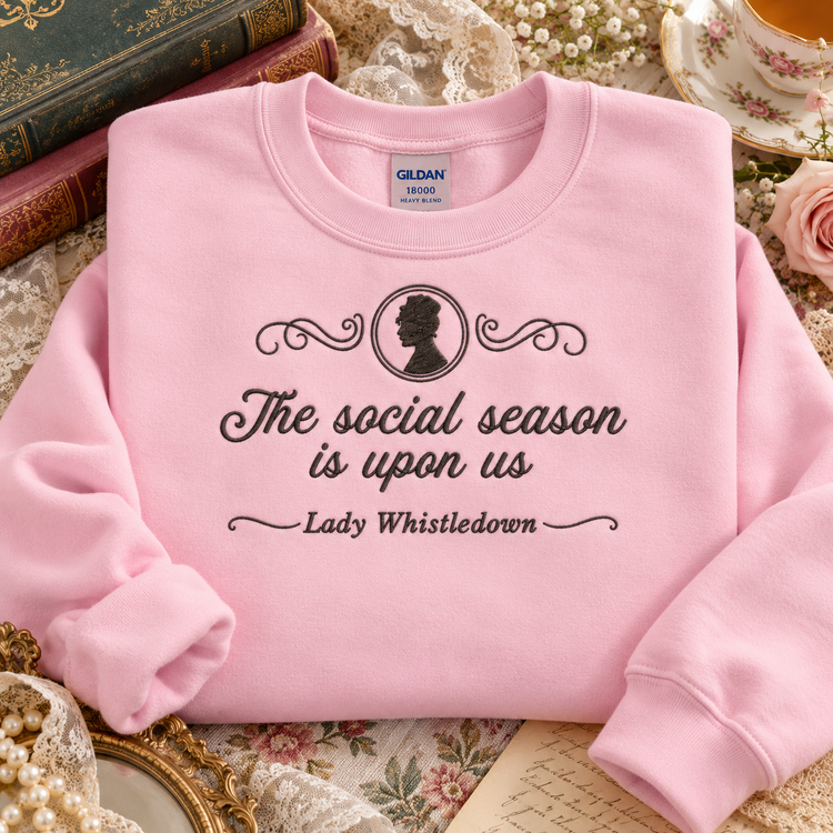 Lady Whistledown Sweatshirt Embroidered Regencycore Crewneck Bridgerton Fan Gift