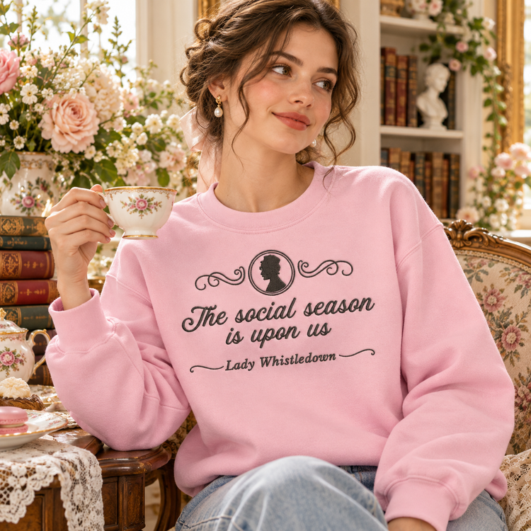 Lady Whistledown Sweatshirt Embroidered Regencycore Crewneck Bridgerton Fan Gift
