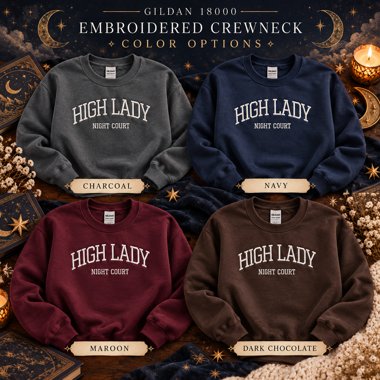 High Lady Night Court Embroidered Sweatshirt