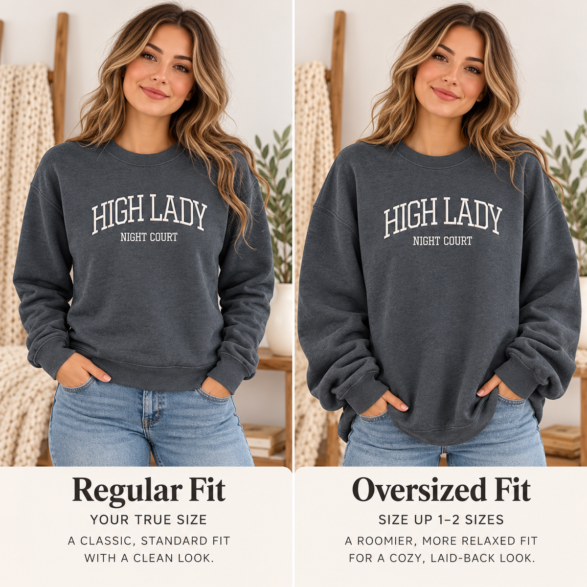 High Lady Night Court Embroidered Sweatshirt