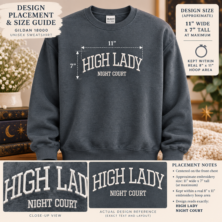 High Lady Night Court Embroidered Sweatshirt