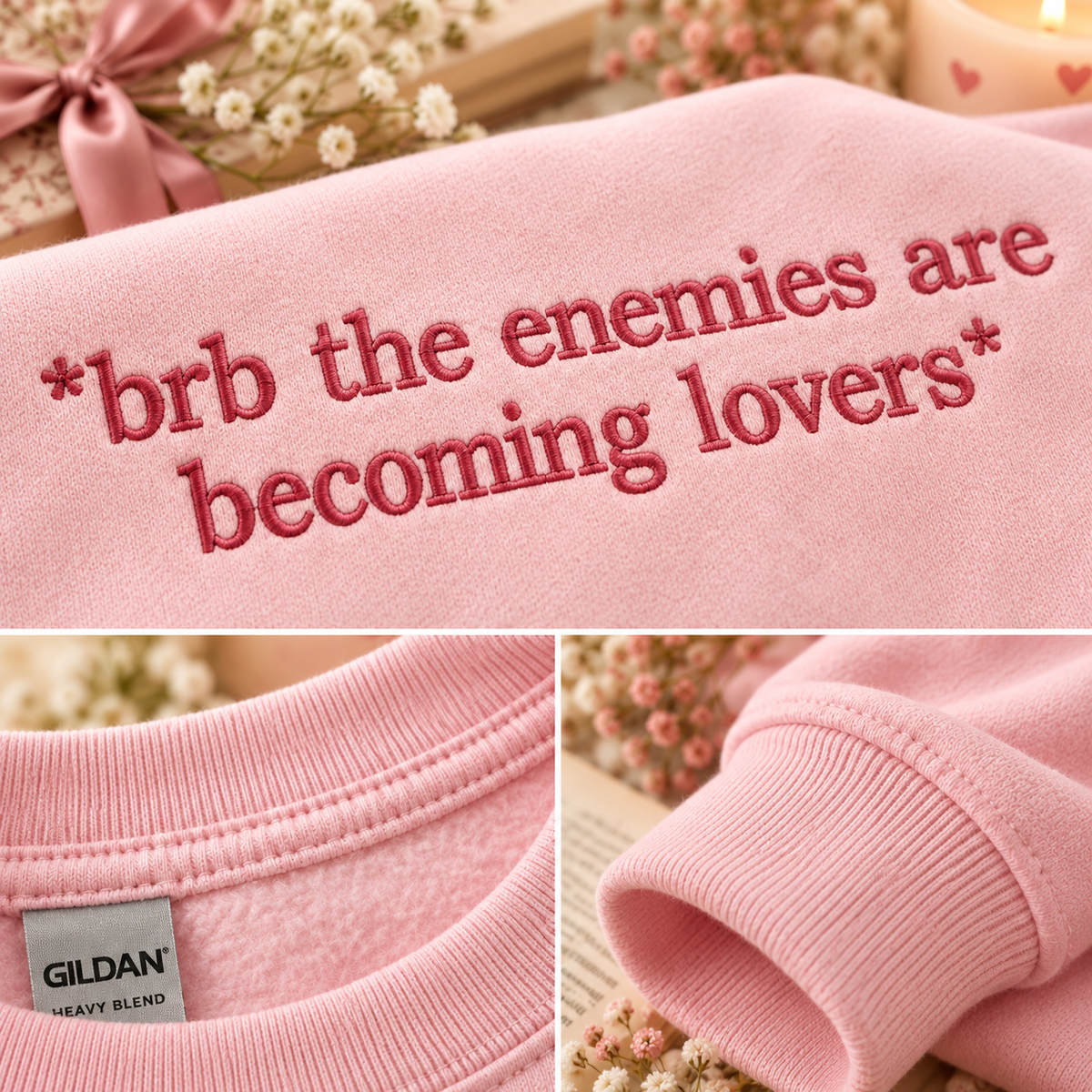 Sudadera bordada de enemigos a amantes