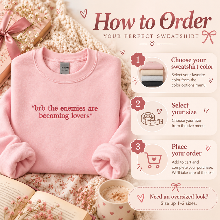 Sudadera bordada de enemigos a amantes