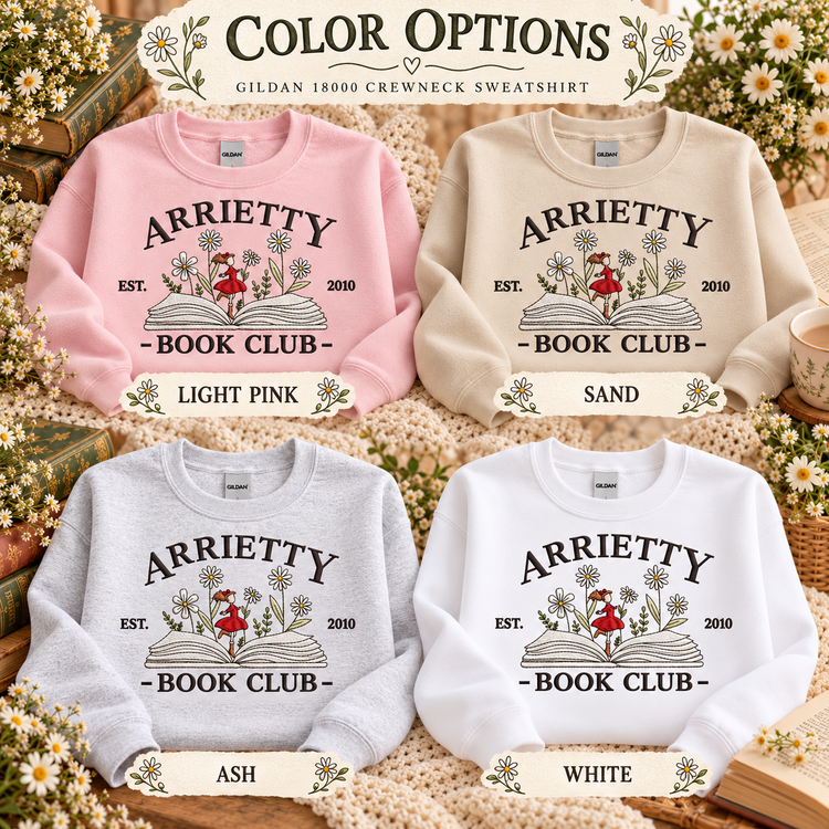 Sudadera bordada del club de lectura de Arrietty