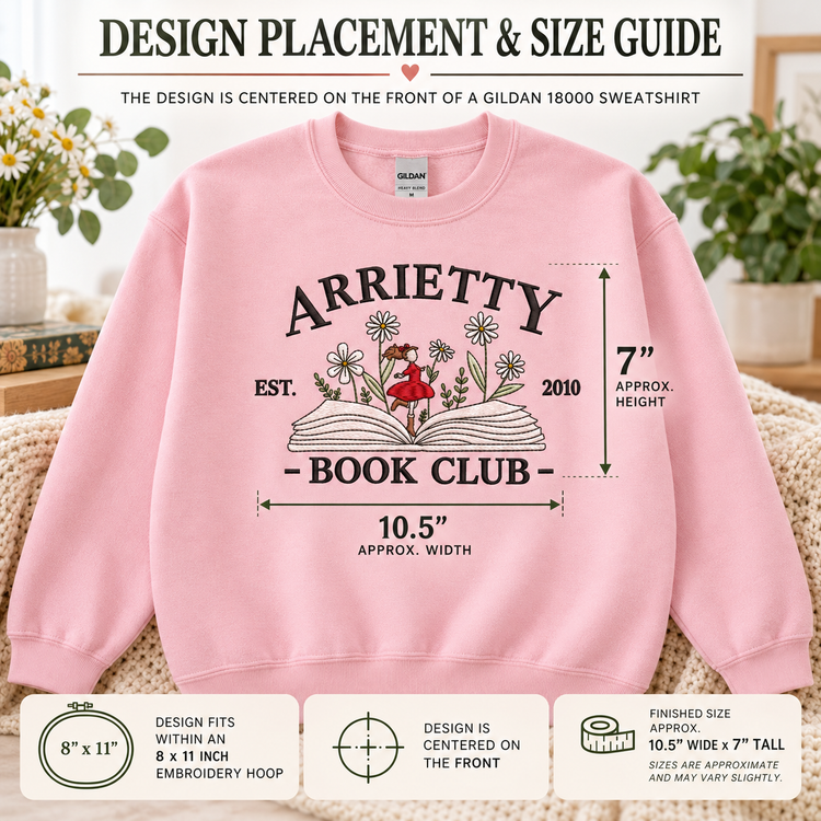 Sudadera bordada del club de lectura de Arrietty