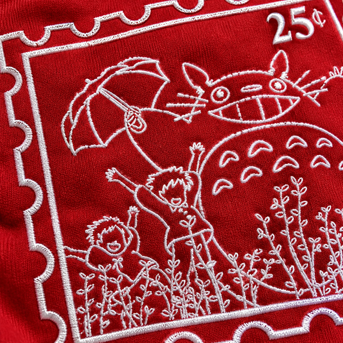 Totoro Stamp Embroidered Sweatshirt