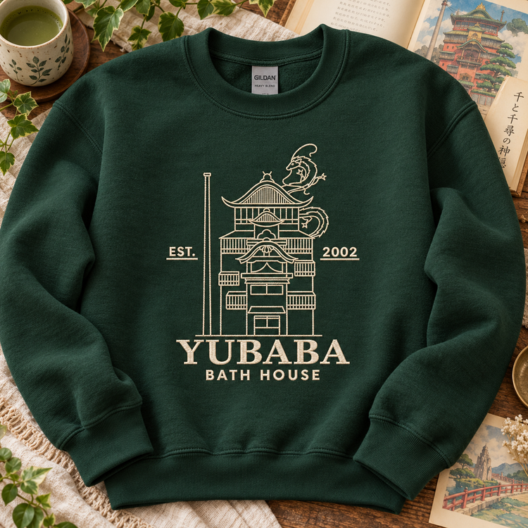 Ghibli Spirited Away Yubaba Bath House Embroidered Sweatshirt