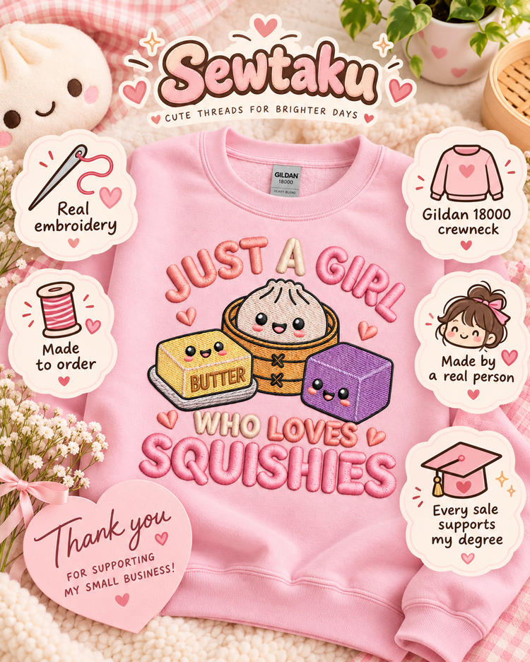 Sudadera Bordada Solo Una Chica Que Ama Los Squishies