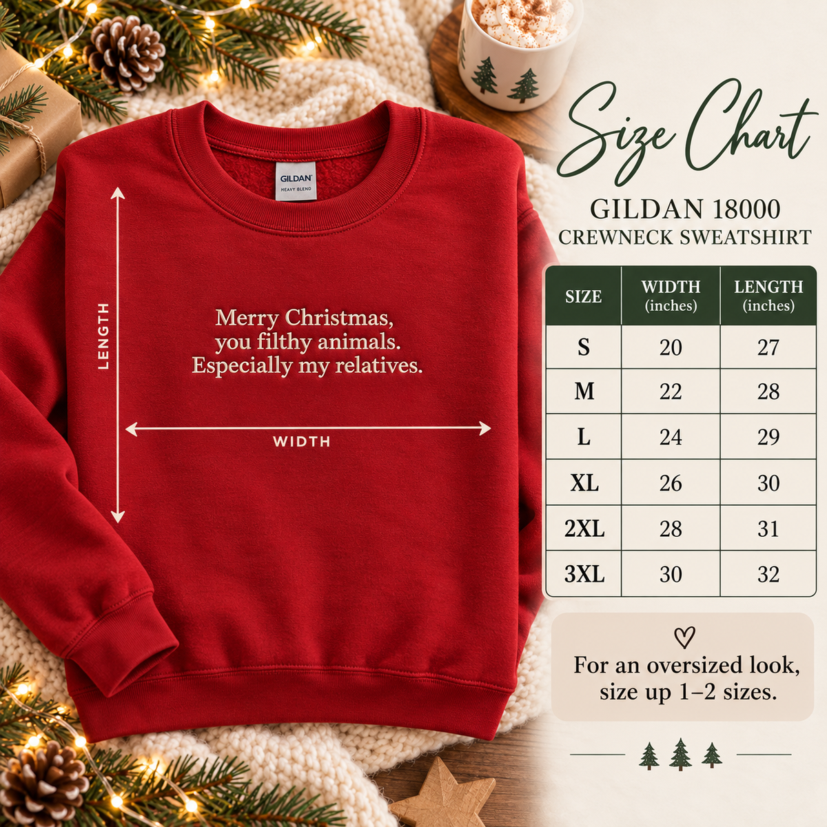 Funny Christmas Embroidered Sweatshirt Family Holiday Crewneck