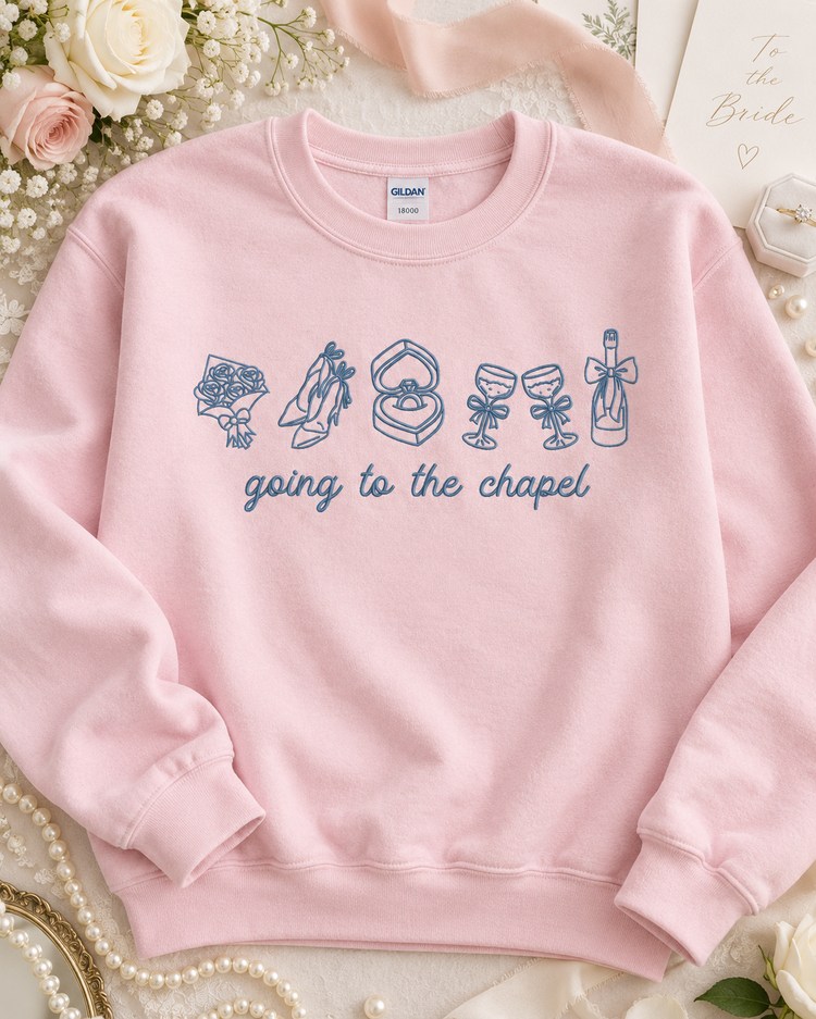 Going to the Chapel Embroidered Bridal Sweatshirt