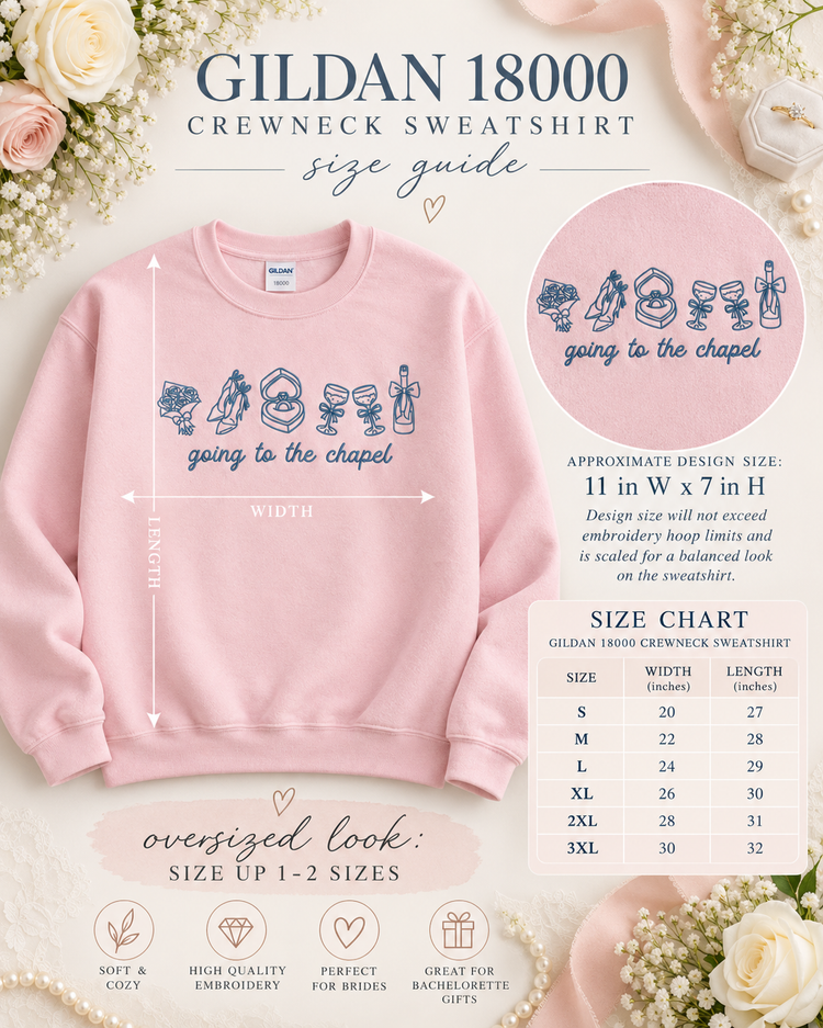 Going to the Chapel Embroidered Bridal Sweatshirt
