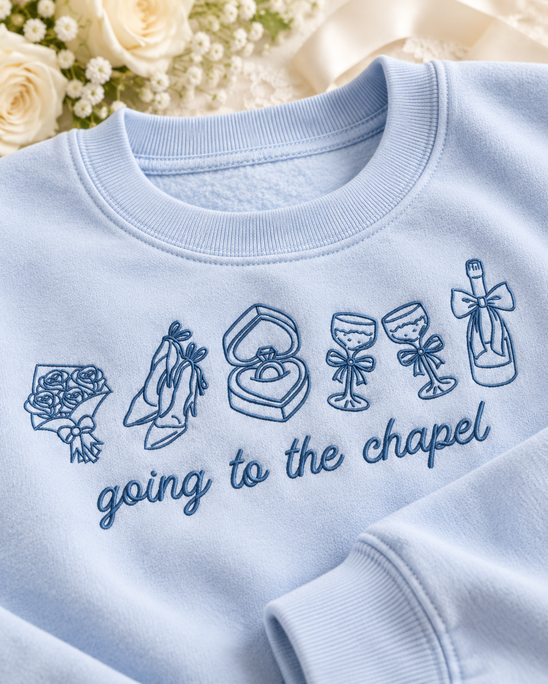 Going to the Chapel Embroidered Bridal Sweatshirt