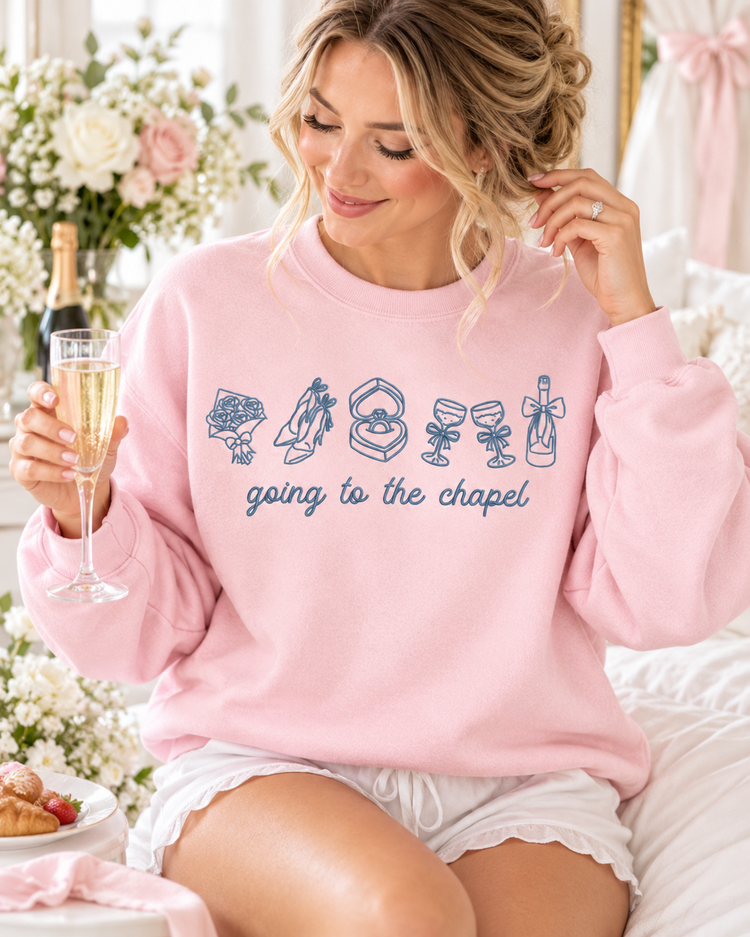 Going to the Chapel Embroidered Bridal Sweatshirt