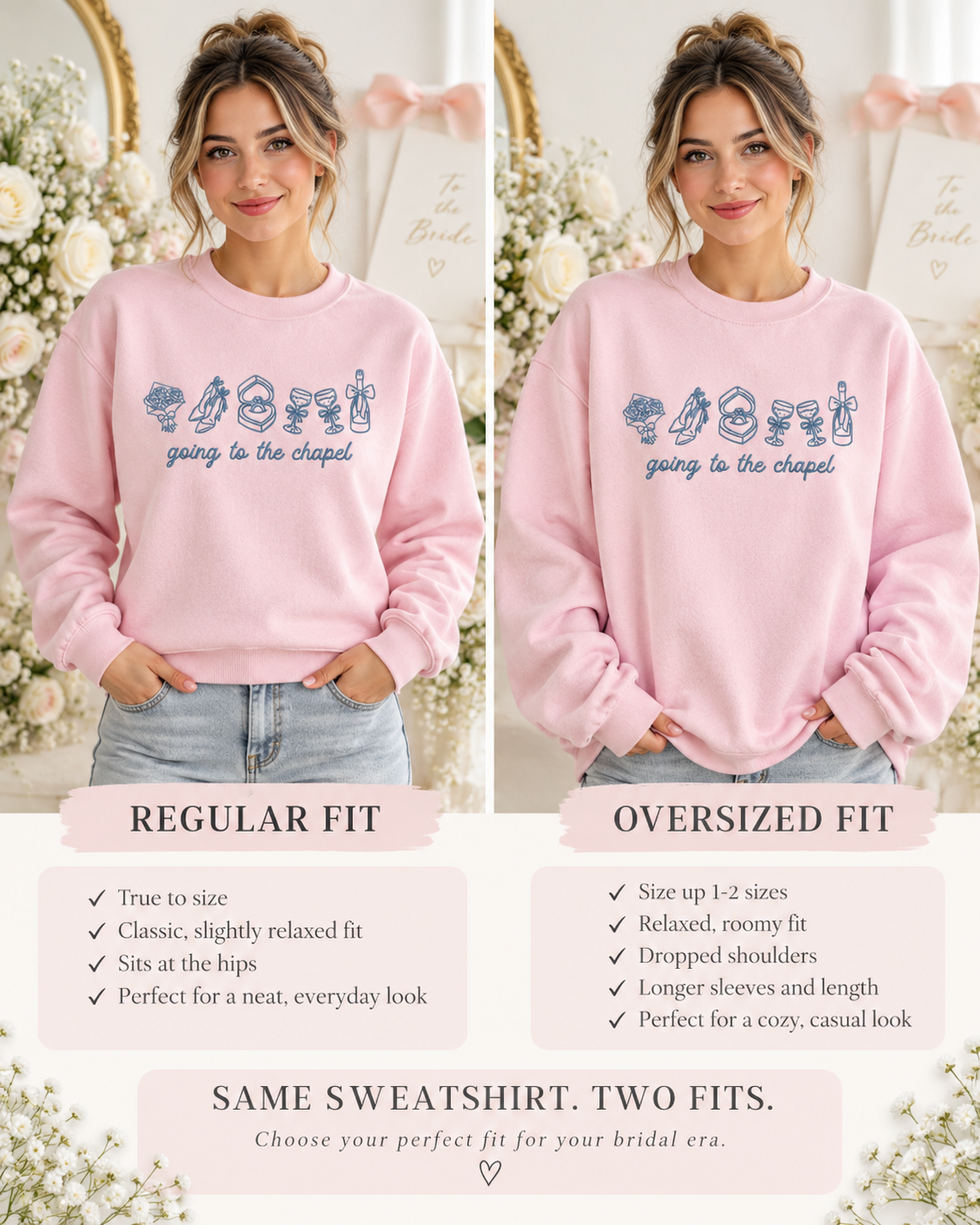 Going to the Chapel Embroidered Bridal Sweatshirt
