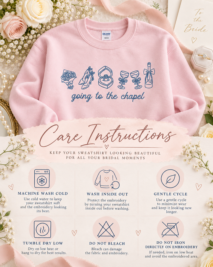 Going to the Chapel Embroidered Bridal Sweatshirt