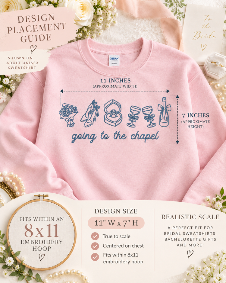 Going to the Chapel Embroidered Bridal Sweatshirt