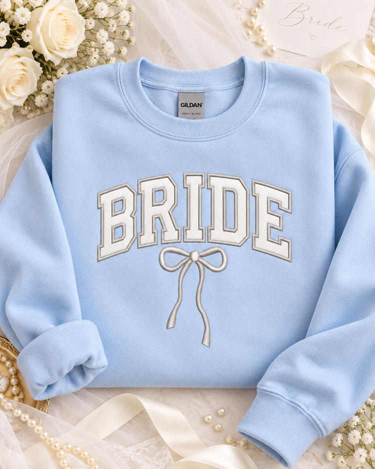 Bride Appliqué Embroidered Sweatshirt