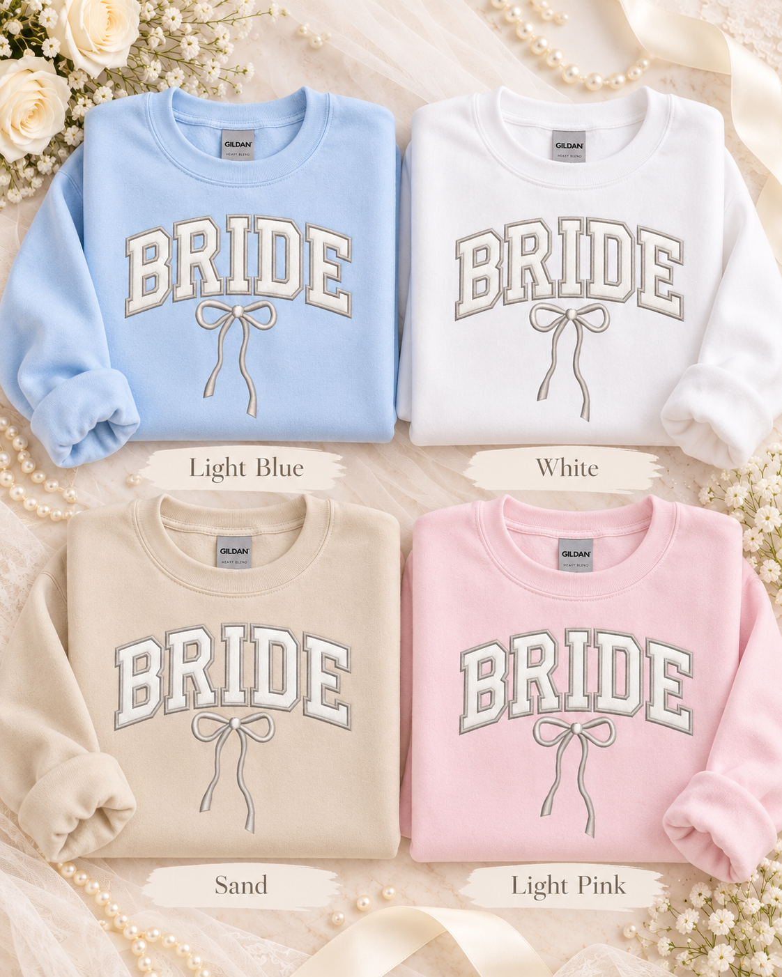 Bride Appliqué Embroidered Sweatshirt