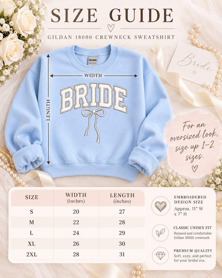 Bride Appliqué Embroidered Sweatshirt