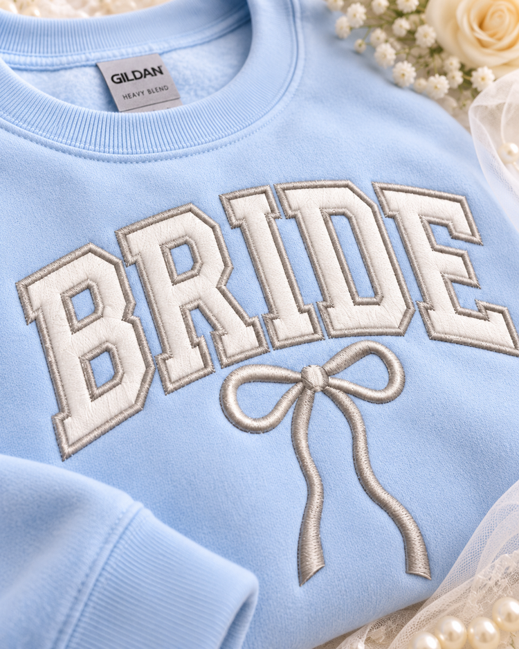 Bride Appliqué Embroidered Sweatshirt