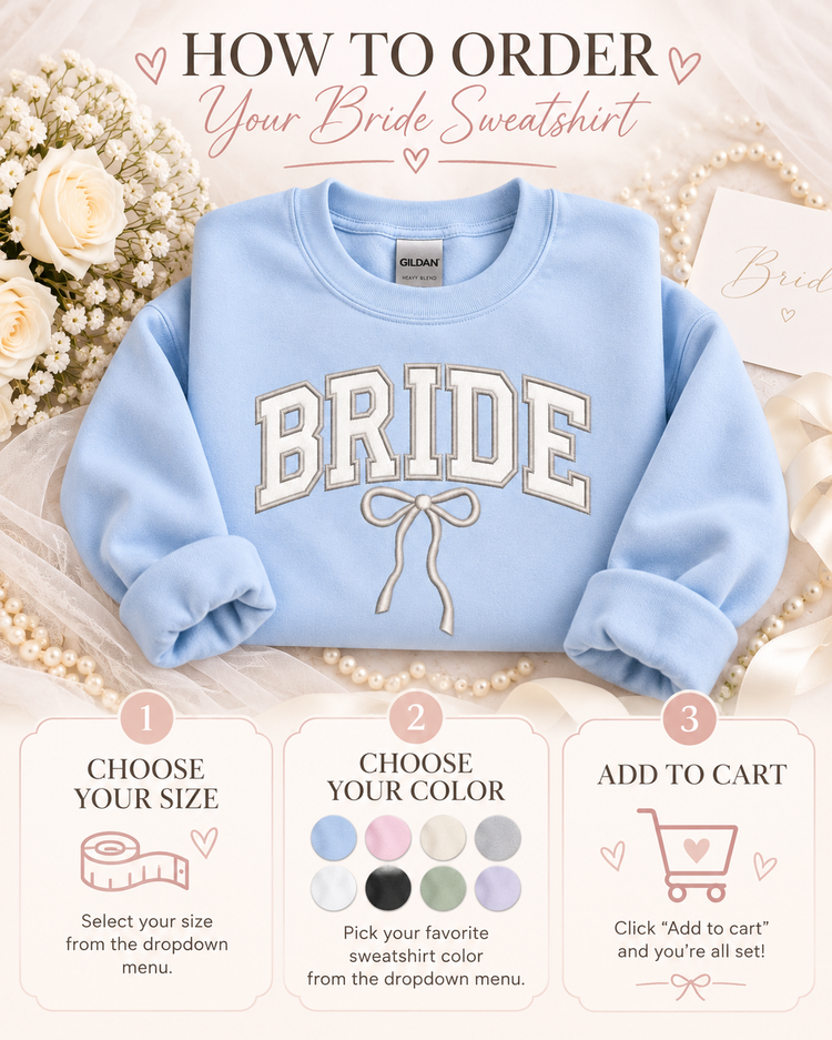 Bride Appliqué Embroidered Sweatshirt
