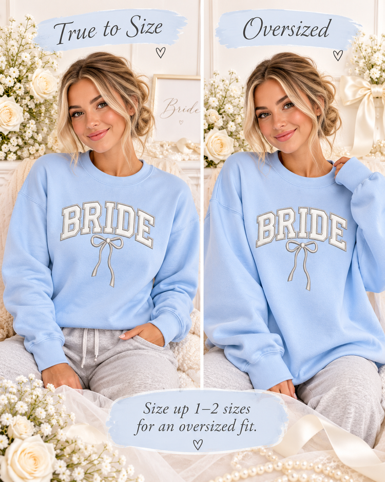 Bride Appliqué Embroidered Sweatshirt