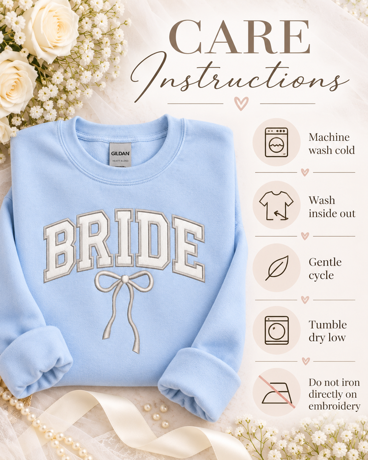Bride Appliqué Embroidered Sweatshirt