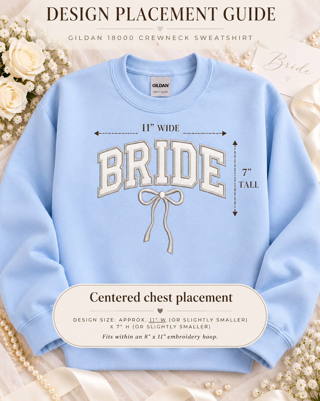 Bride Appliqué Embroidered Sweatshirt