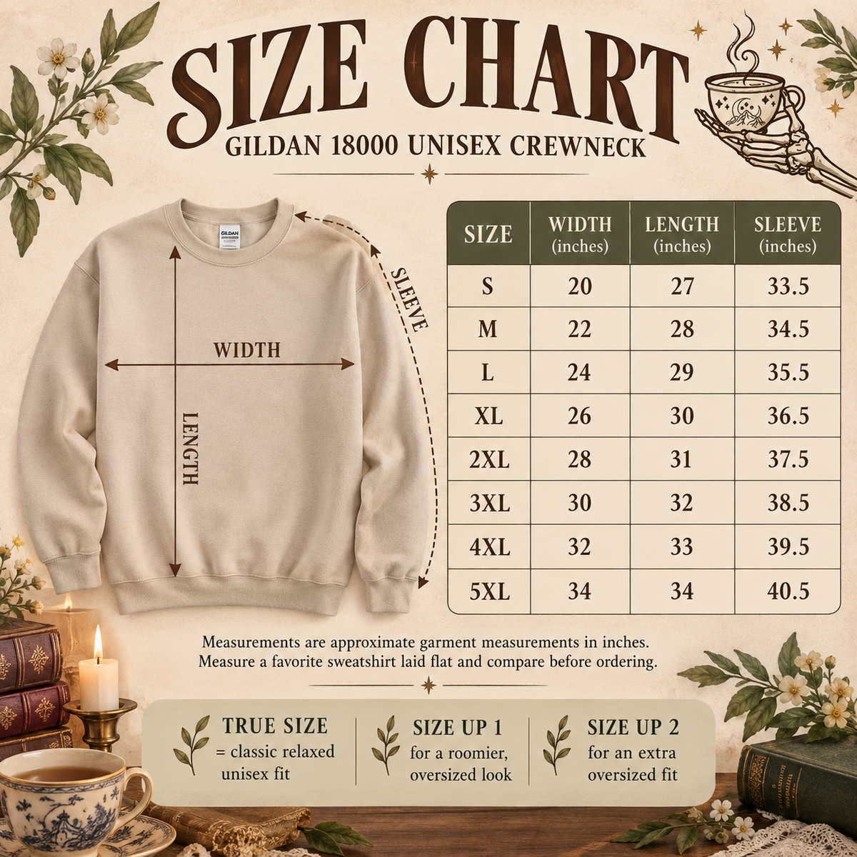 Suriel Tea Company Sweatshirt Embroidered ACOTAR Crewneck Bookish Romantasy Reader Gift