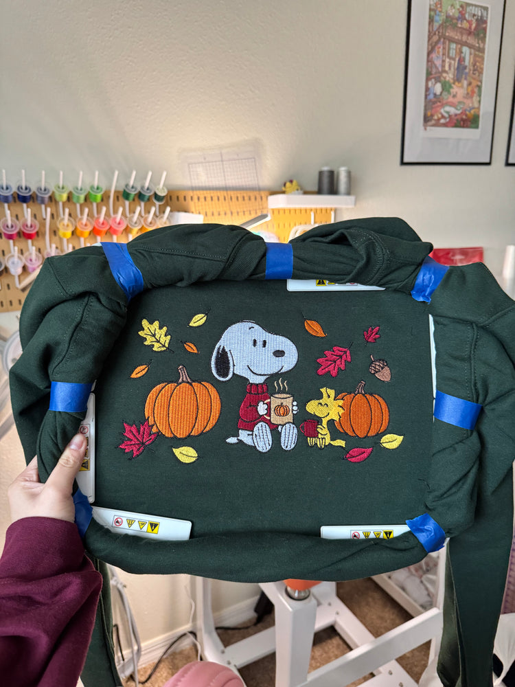 Fall vibes, mid-stitch